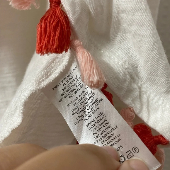 NWOT LOFT Beach Tasseled Wrap Back Tank - Picture 5 of 5